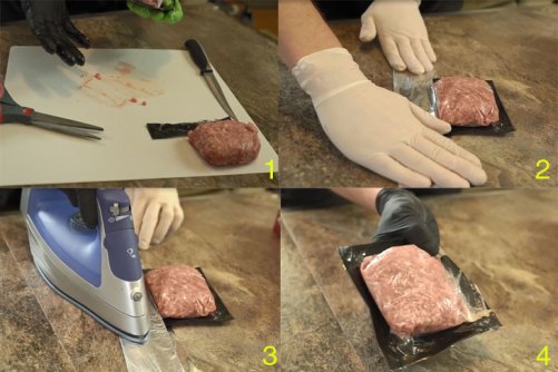 Đóng gói thực phẩm bặng bàn là